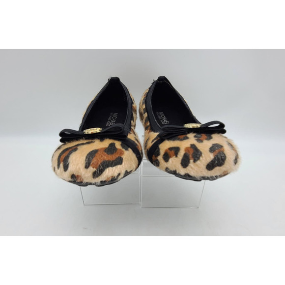 Michael Kors Girl's Size 2 "Rover Lux" Faux Cheetah Print Ballet Flats - Picture 8 of 9